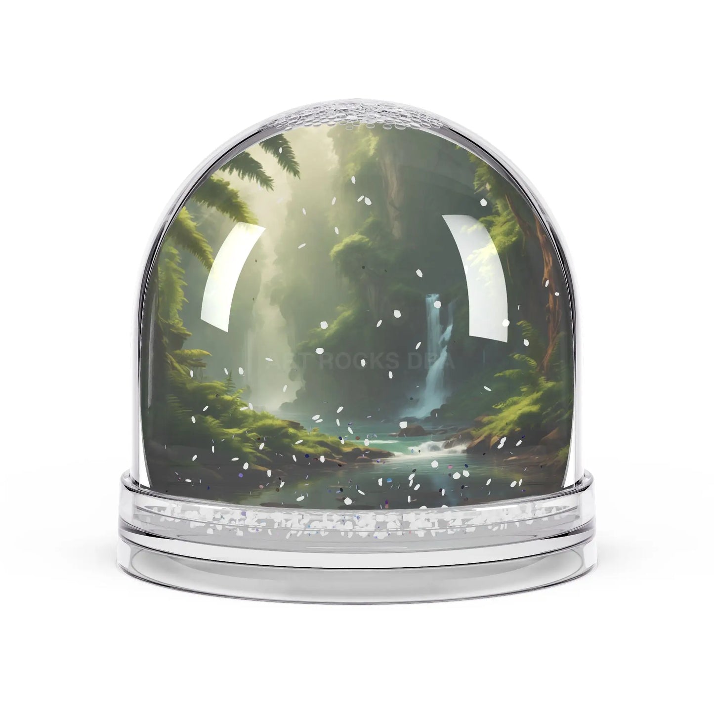 Enchanted Forest Snow Globe – Scenic Waterfall Miniature - 3.5’’ × 3.4’’ - Home Decor