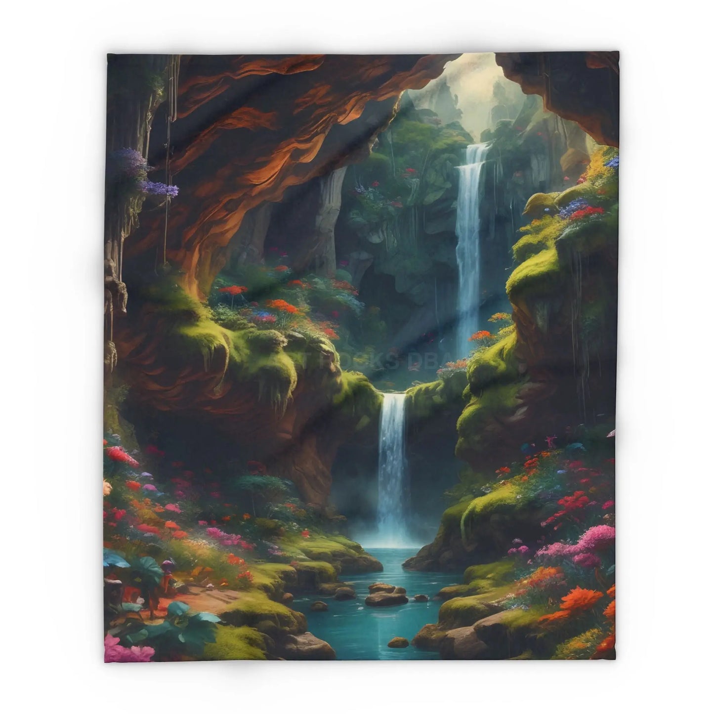 Enchanted Landscape Fleece Blanket - 50’’ × 60’’ - Home Decor