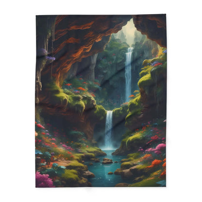 Enchanted Landscape Fleece Blanket - 60’’ × 80’’ - Home Decor