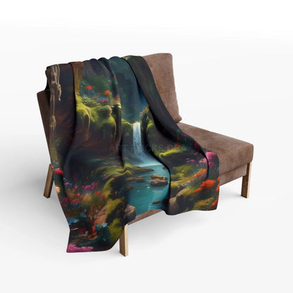 Enchanted Landscape Fleece Blanket - Home Decor