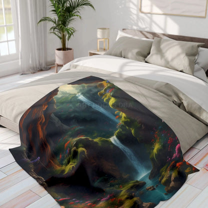 Enchanted Landscape Fleece Blanket - Home Decor