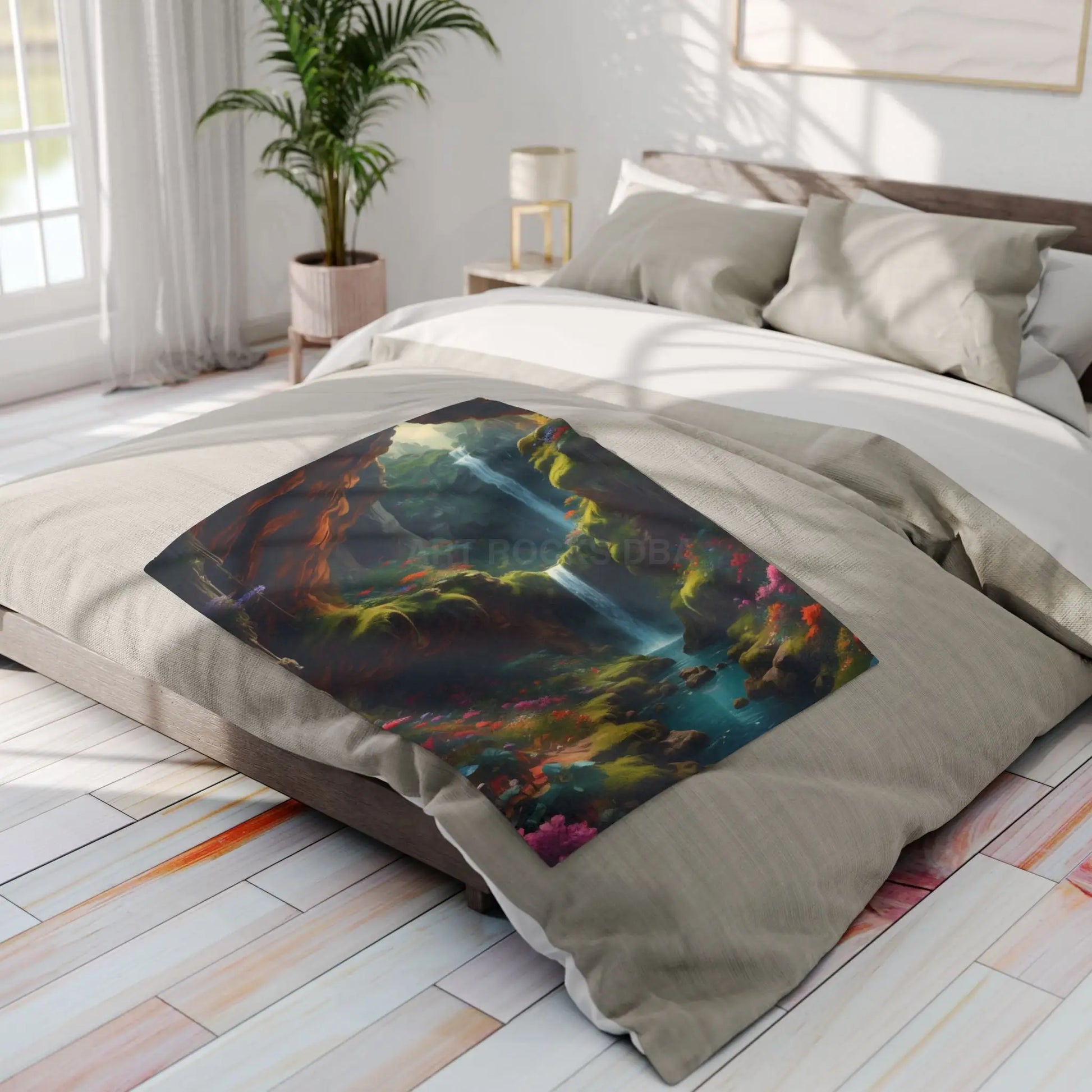 Enchanted Landscape Fleece Blanket - Home Decor