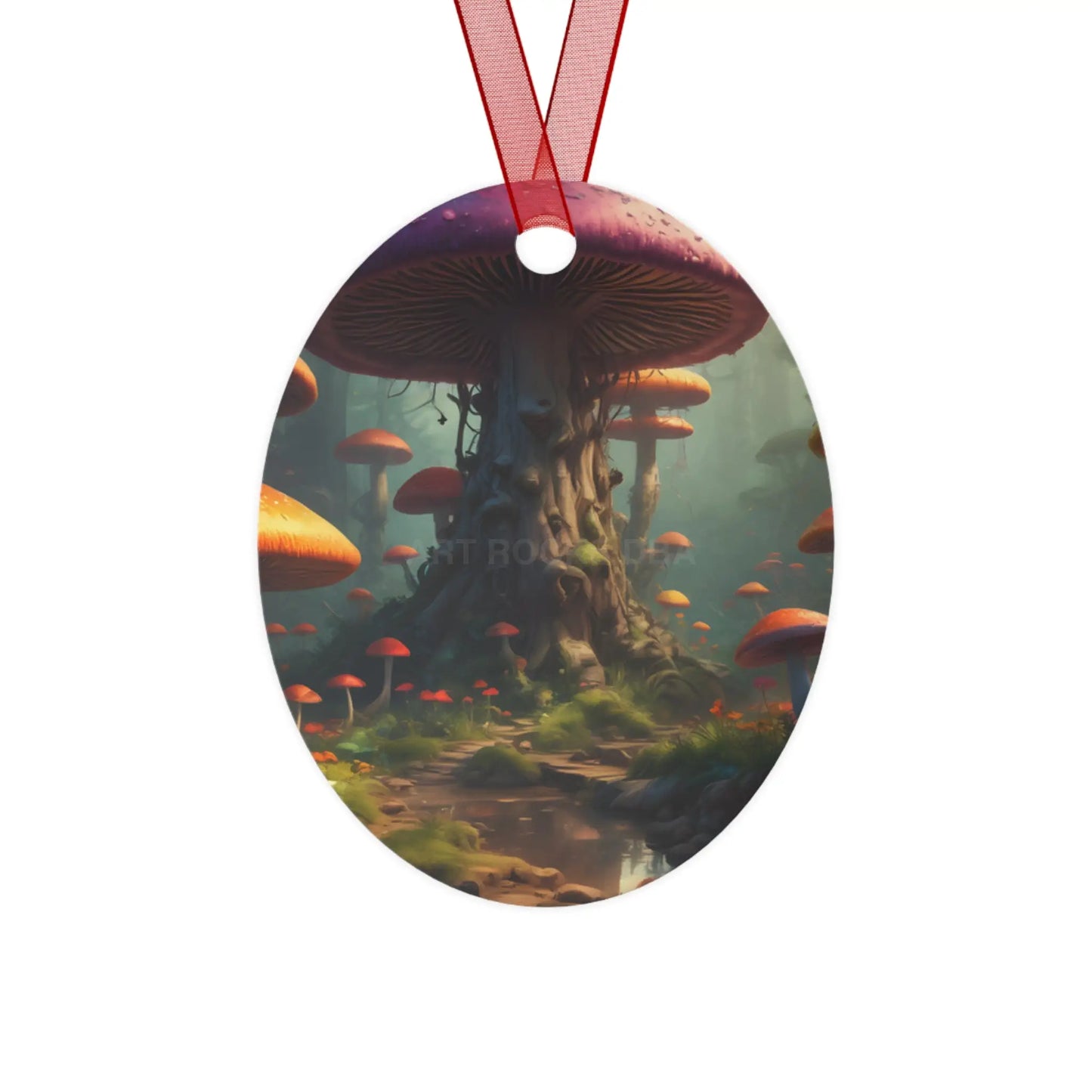 Enchanted Mushroom Forest Metal Ornament - Home Decor