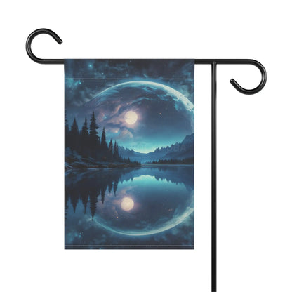 Enchanting Garden Banner: Celestial Lake Scene for Home Decor Outdoor Decor Seasonal Greetings Nature Lovers - 12’’ ×