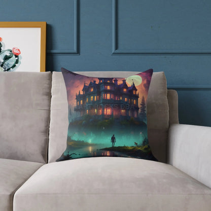 Enchanting Haunted Mansion Pillow Decorative Throw Pillow Halloween Decor Gothic Home Accent Spooky Gift for Collectors