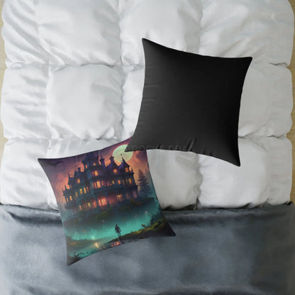 Enchanting Haunted Mansion Pillow Decorative Throw Pillow Halloween Decor Gothic Home Accent Spooky Gift for Collectors