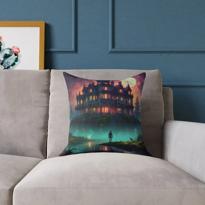 Enchanting Haunted Mansion Pillow Decorative Throw Pillow Halloween Decor Gothic Home Accent Spooky Gift for Collectors