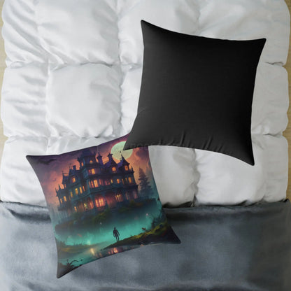 Enchanting Haunted Mansion Pillow Decorative Throw Pillow Halloween Decor Gothic Home Accent Spooky Gift for Collectors