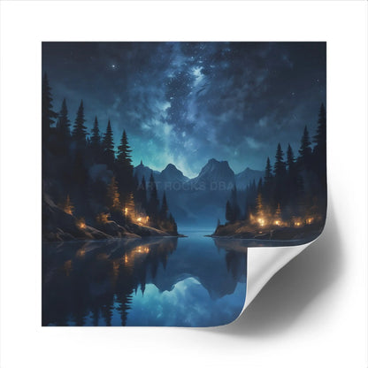 Enchanting Nightscape Stickers Nature Decor Outdoor Aesthetic Unique Gift for Nature Lovers Laptop & Water Bottle Decor