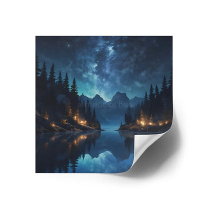 Enchanting Nightscape Stickers Nature Decor Outdoor Aesthetic Unique Gift for Nature Lovers Laptop & Water Bottle Decor