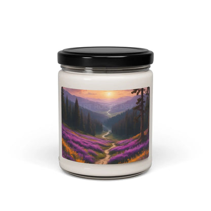 Enchanting Purple Spring Flower Valley Scented Soy Candle - Perfect for Relaxation Meditation Aromatherapy Home Decor