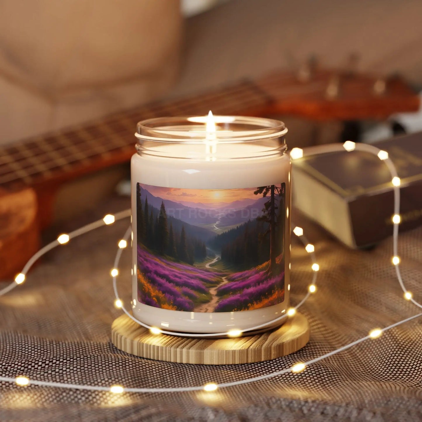 Enchanting Purple Spring Flower Valley Scented Soy Candle - Perfect for Relaxation Meditation Aromatherapy Home Decor
