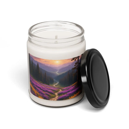 Enchanting Purple Spring Flower Valley Scented Soy Candle - Perfect for Relaxation Meditation Aromatherapy Home Decor