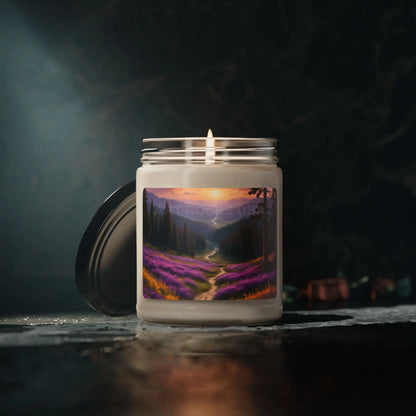 Enchanting Purple Spring Flower Valley Scented Soy Candle - Perfect for Relaxation Meditation Aromatherapy Home Decor