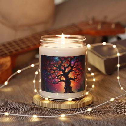 Enchanting Rainbow Crystal Tree of Life Scented Soy Candle | Cozy Home Decor Aromatherapy Gift Spiritual Gift Wellness