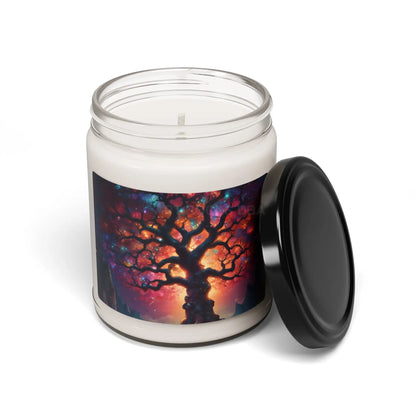 Enchanting Rainbow Crystal Tree of Life Scented Soy Candle | Cozy Home Decor Aromatherapy Gift Spiritual Gift Wellness
