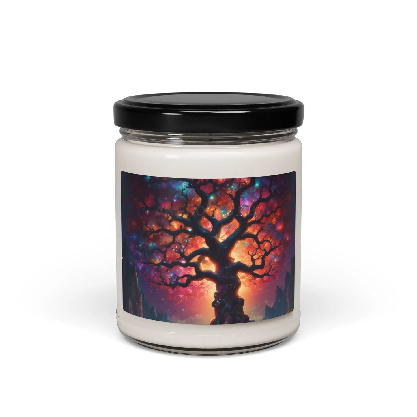 Enchanting Rainbow Crystal Tree of Life Scented Soy Candle | Cozy Home Decor Aromatherapy Gift Spiritual Gift Wellness