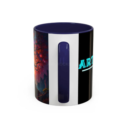 Enchanting Tree of Life Accent Coffee Mug — Vibrant Fantasy Sunset Design (11/15oz) - Mug