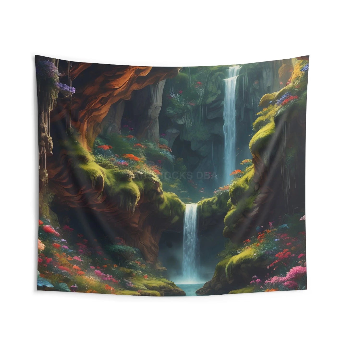 Enchanting Waterfall Indoor Wall Tapestry Boho Home Decor Nature Wall Hanging Relaxing Room Art Gift for Nature Lovers