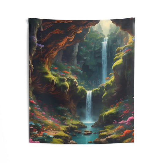 Enchanting Waterfall Indoor Wall Tapestry Boho Home Decor Nature Wall Hanging Relaxing Room Art Gift for Nature Lovers