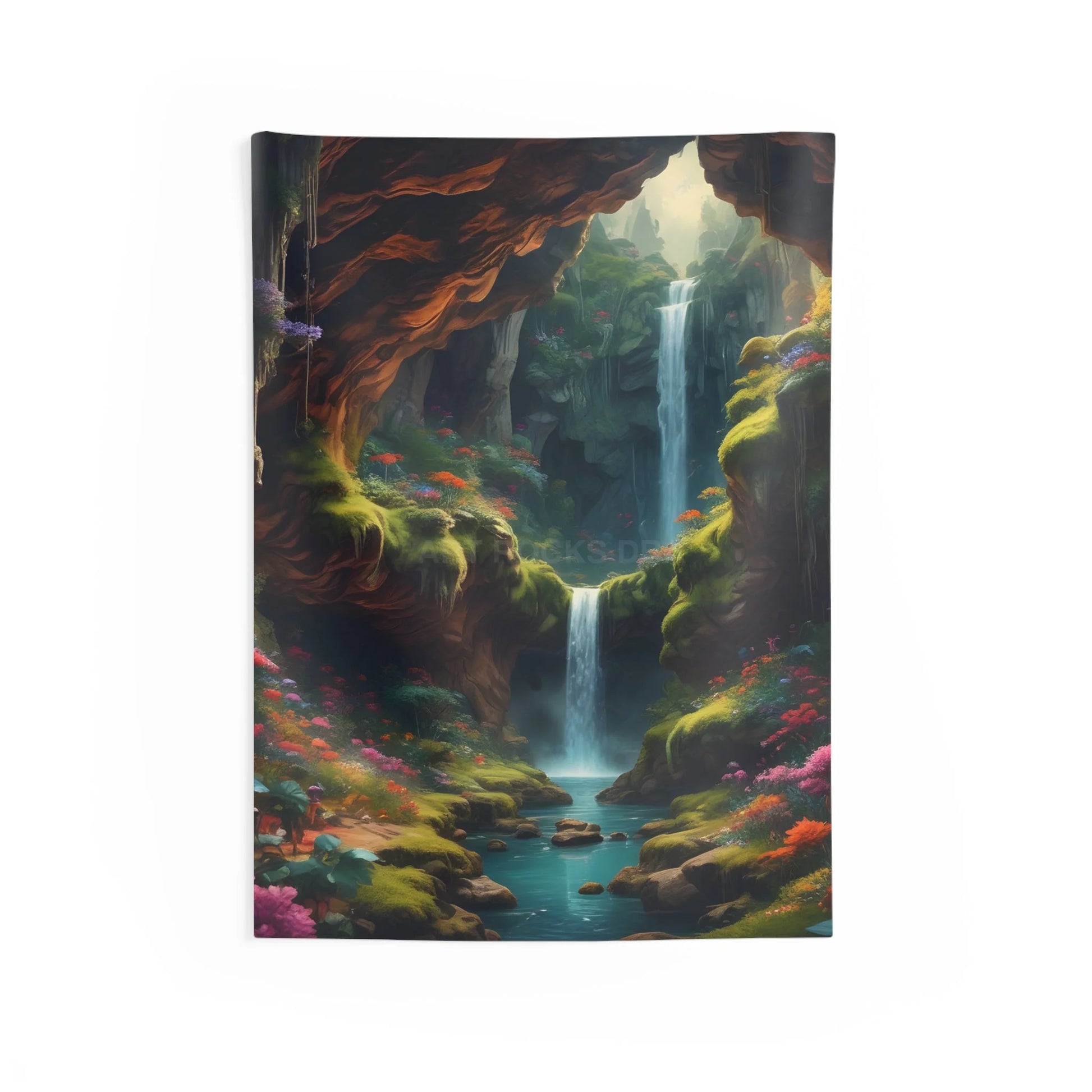 Enchanting Waterfall Indoor Wall Tapestry Boho Home Decor Nature Wall Hanging Relaxing Room Art Gift for Nature Lovers