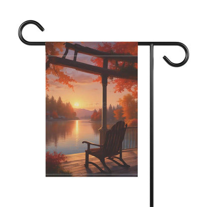 Fall Cabin Garden Banner Fall Decor Outdoor Wall Art Seasonal Patio Decoration Autumn Garden Flag - 12’’ × 18’’ - Home