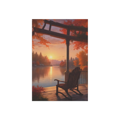 Fall Cabin Garden Banner Fall Decor Outdoor Wall Art Seasonal Patio Decoration Autumn Garden Flag - 12’’ × 18’’ - Home
