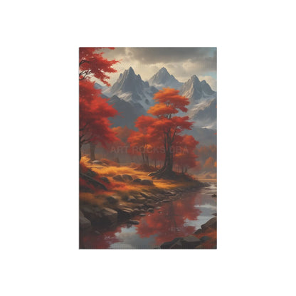 Fall In The Mountains Garden Banner Fall Decor for Home Seasonal Yard Flag Outdoor Decoration Nature-Inspired Garden