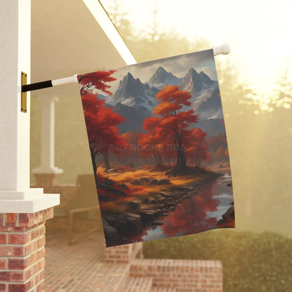 Fall In The Mountains Garden Banner Fall Decor for Home Seasonal Yard Flag Outdoor Decoration Nature-Inspired Garden