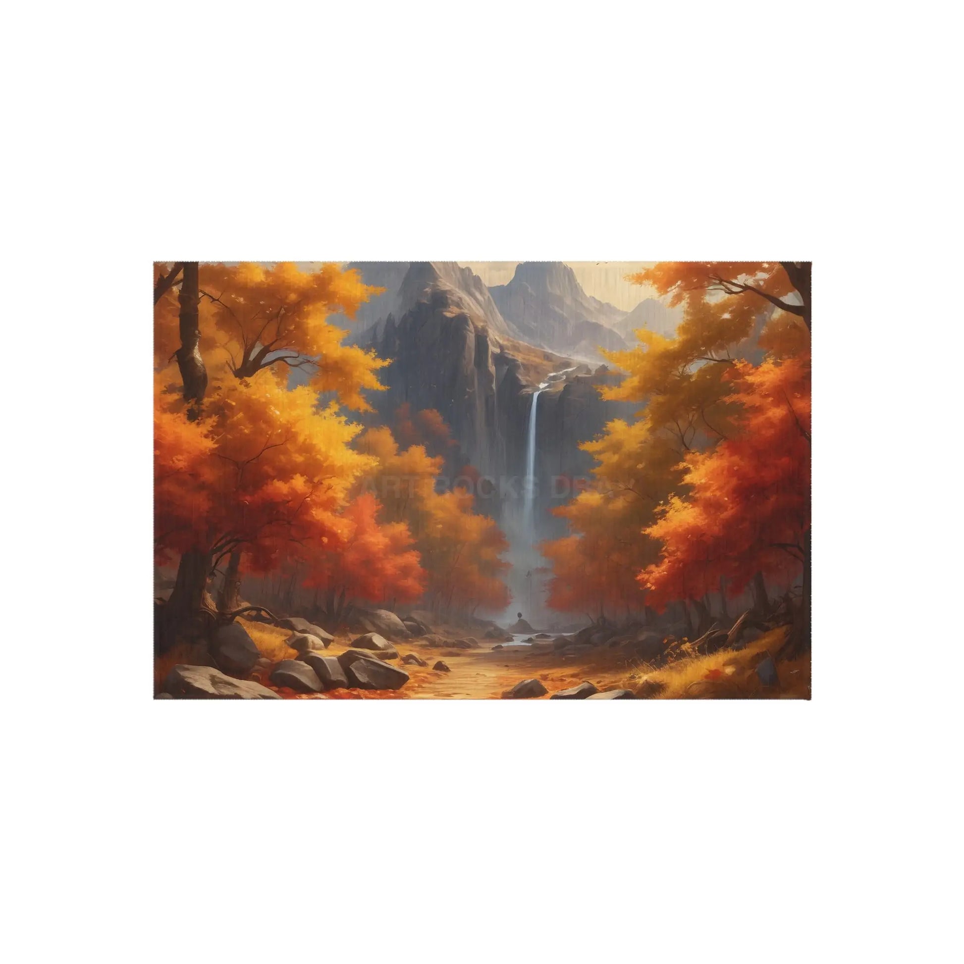 Fall Trees Autumn Landscape Outdoor Rug Nature Decor Patio Mat Camping Accessory Fall Home Decoration Outdoor Gathering