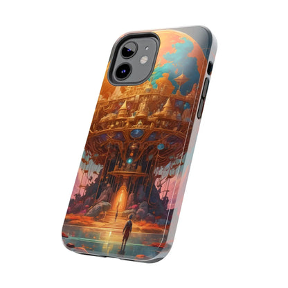Fantasy Golden World Phone Case Durable Phone Cover Unique Artwork Case Gift for Gamers Cosmic Aesthetic Phone