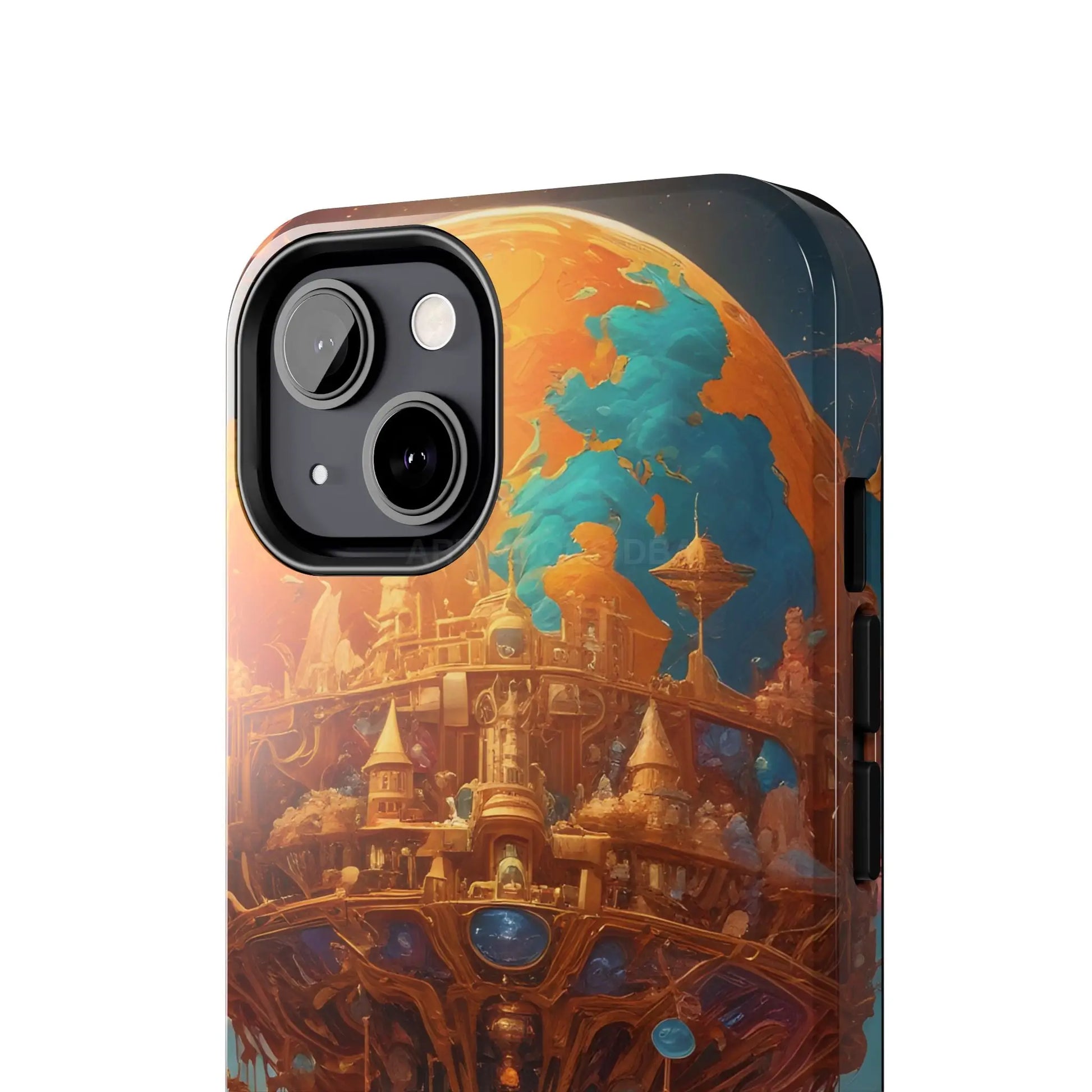 Fantasy Golden World Phone Case Durable Phone Cover Unique Artwork Case Gift for Gamers Cosmic Aesthetic Phone
