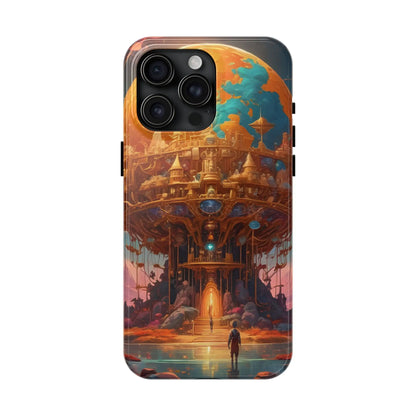 Fantasy Golden World Phone Case Durable Phone Cover Unique Artwork Case Gift for Gamers Cosmic Aesthetic Phone
