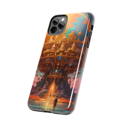 Fantasy Golden World Phone Case Durable Phone Cover Unique Artwork Case Gift for Gamers Cosmic Aesthetic Phone