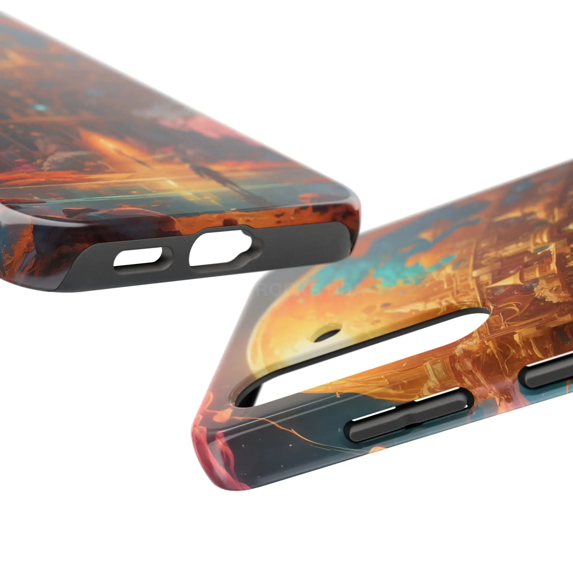 Fantasy Golden World Phone Case Durable Phone Cover Unique Artwork Case Gift for Gamers Cosmic Aesthetic Phone