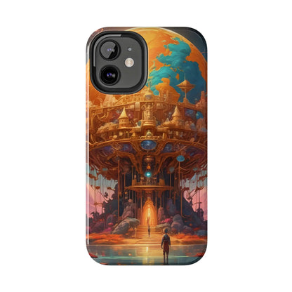 Fantasy Golden World Phone Case Durable Phone Cover Unique Artwork Case Gift for Gamers Cosmic Aesthetic Phone