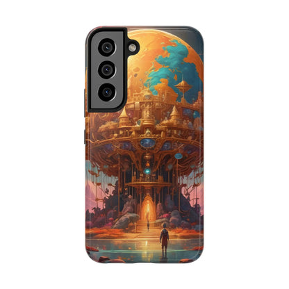Fantasy Golden World Phone Case Durable Phone Cover Unique Artwork Case Gift for Gamers Cosmic Aesthetic Phone