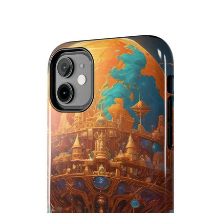 Fantasy Golden World Phone Case Durable Phone Cover Unique Artwork Case Gift for Gamers Cosmic Aesthetic Phone