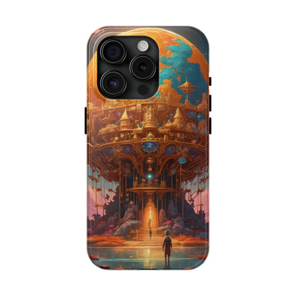 Fantasy Golden World Phone Case Durable Phone Cover Unique Artwork Case Gift for Gamers Cosmic Aesthetic Phone