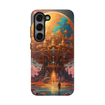 Fantasy Golden World Phone Case Durable Phone Cover Unique Artwork Case Gift for Gamers Cosmic Aesthetic Phone