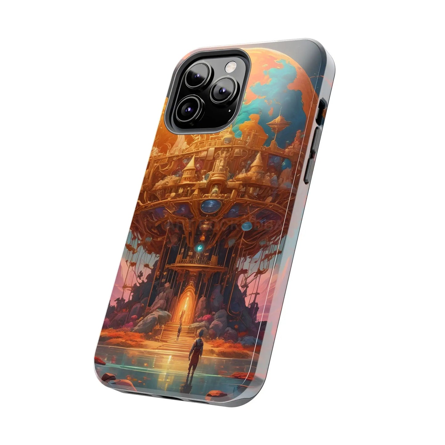 Fantasy Golden World Phone Case Durable Phone Cover Unique Artwork Case Gift for Gamers Cosmic Aesthetic Phone