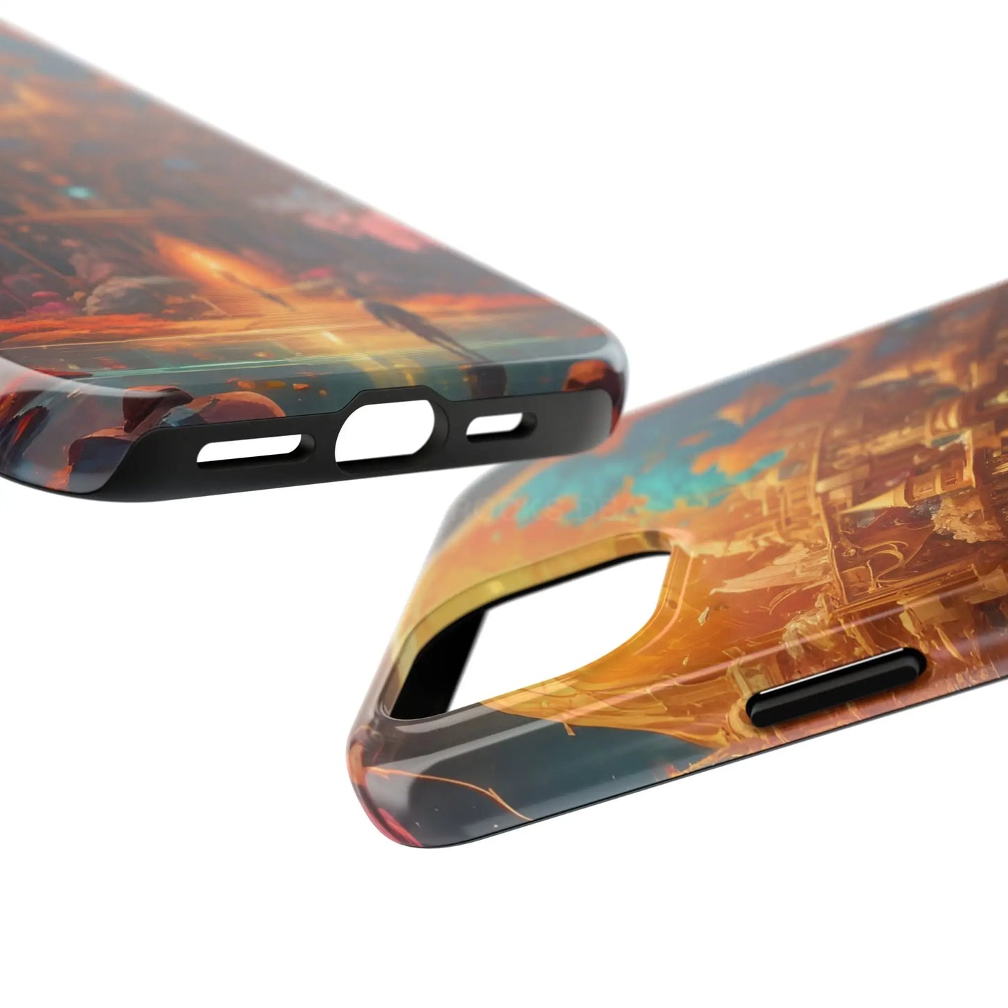 Fantasy Golden World Phone Case Durable Phone Cover Unique Artwork Case Gift for Gamers Cosmic Aesthetic Phone