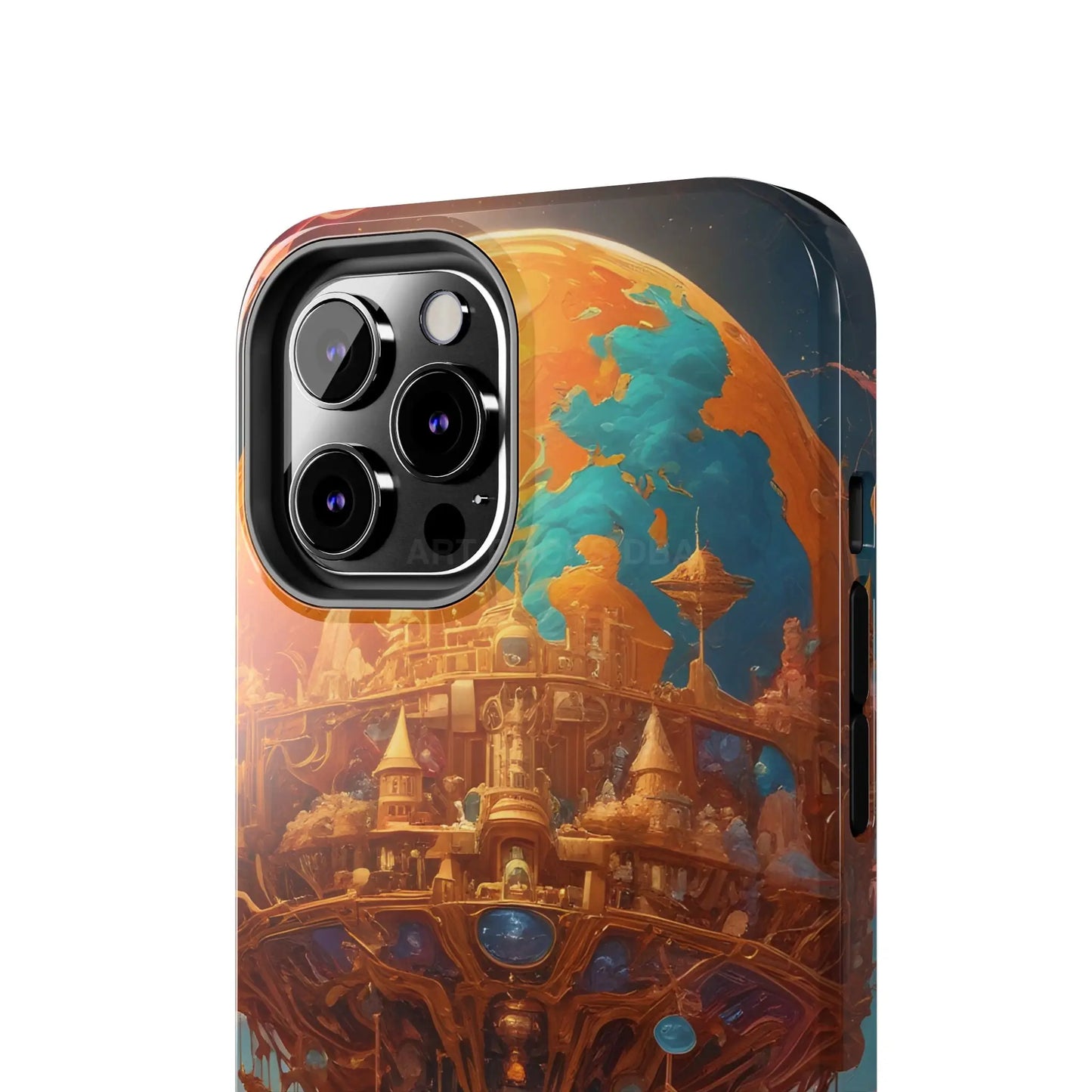 Fantasy Golden World Phone Case Durable Phone Cover Unique Artwork Case Gift for Gamers Cosmic Aesthetic Phone