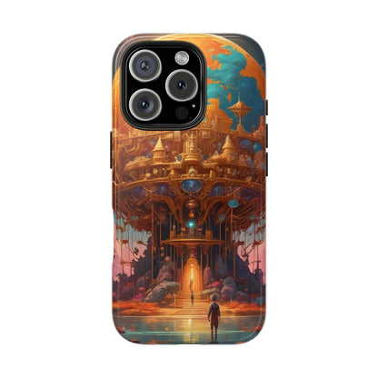 Fantasy Golden World Phone Case Durable Phone Cover Unique Artwork Case Gift for Gamers Cosmic Aesthetic Phone