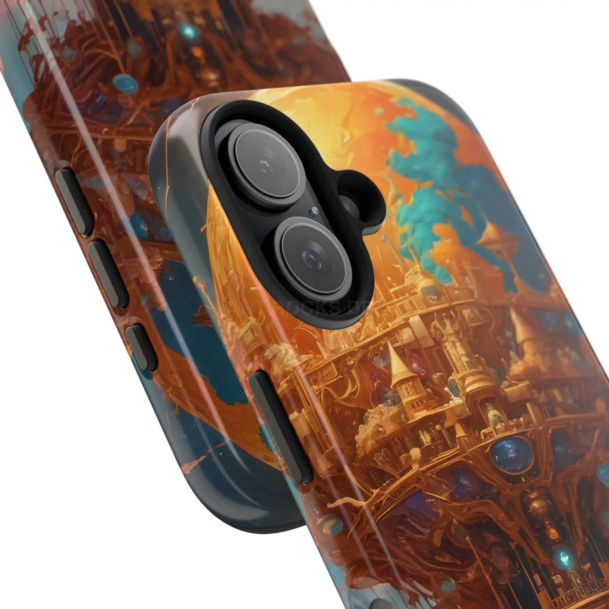 Fantasy Golden World Phone Case Durable Phone Cover Unique Artwork Case Gift for Gamers Cosmic Aesthetic Phone