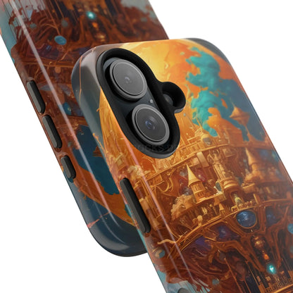 Fantasy Golden World Phone Case Durable Phone Cover Unique Artwork Case Gift for Gamers Cosmic Aesthetic Phone