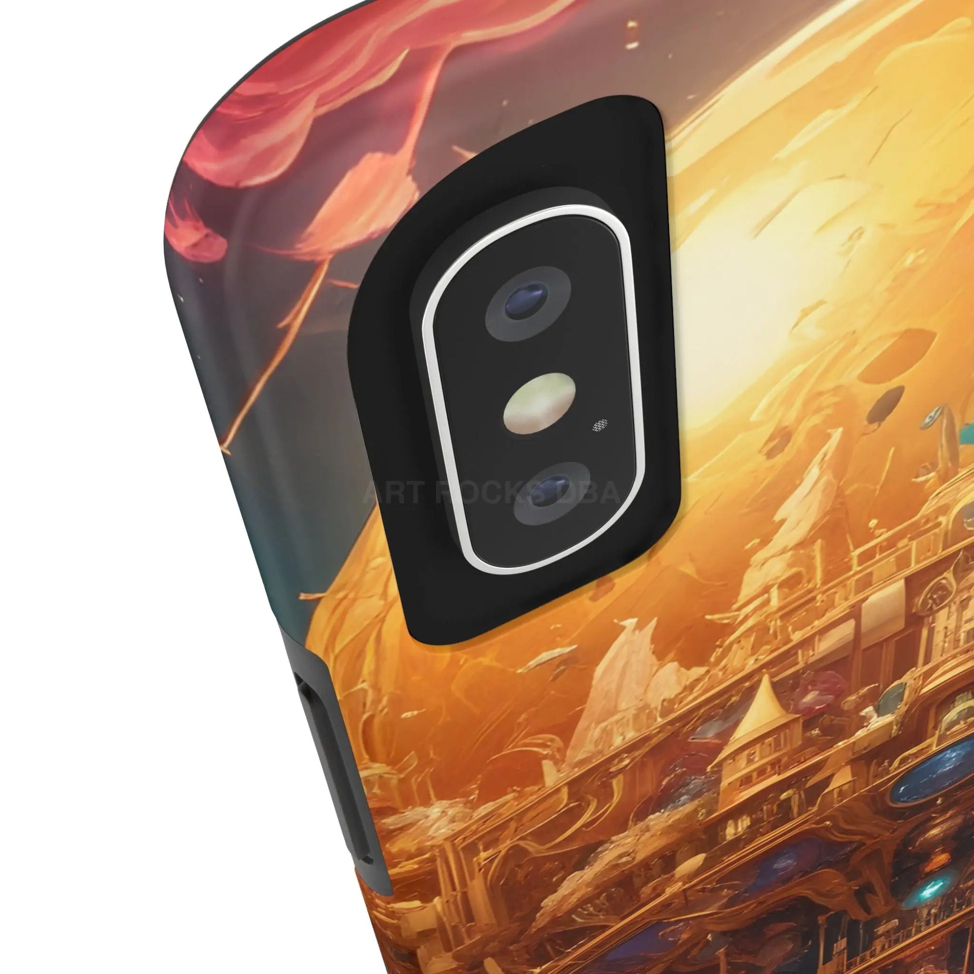 Fantasy Golden World Phone Case Durable Phone Cover Unique Artwork Case Gift for Gamers Cosmic Aesthetic Phone