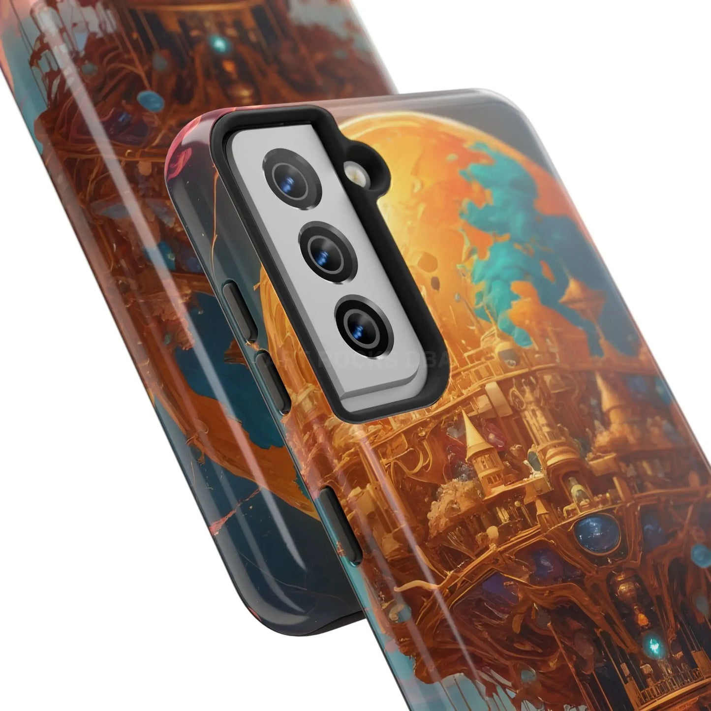 Fantasy Golden World Phone Case Durable Phone Cover Unique Artwork Case Gift for Gamers Cosmic Aesthetic Phone