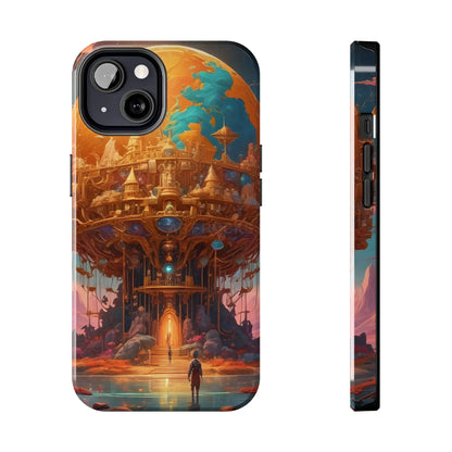 Fantasy Golden World Phone Case Durable Phone Cover Unique Artwork Case Gift for Gamers Cosmic Aesthetic Phone