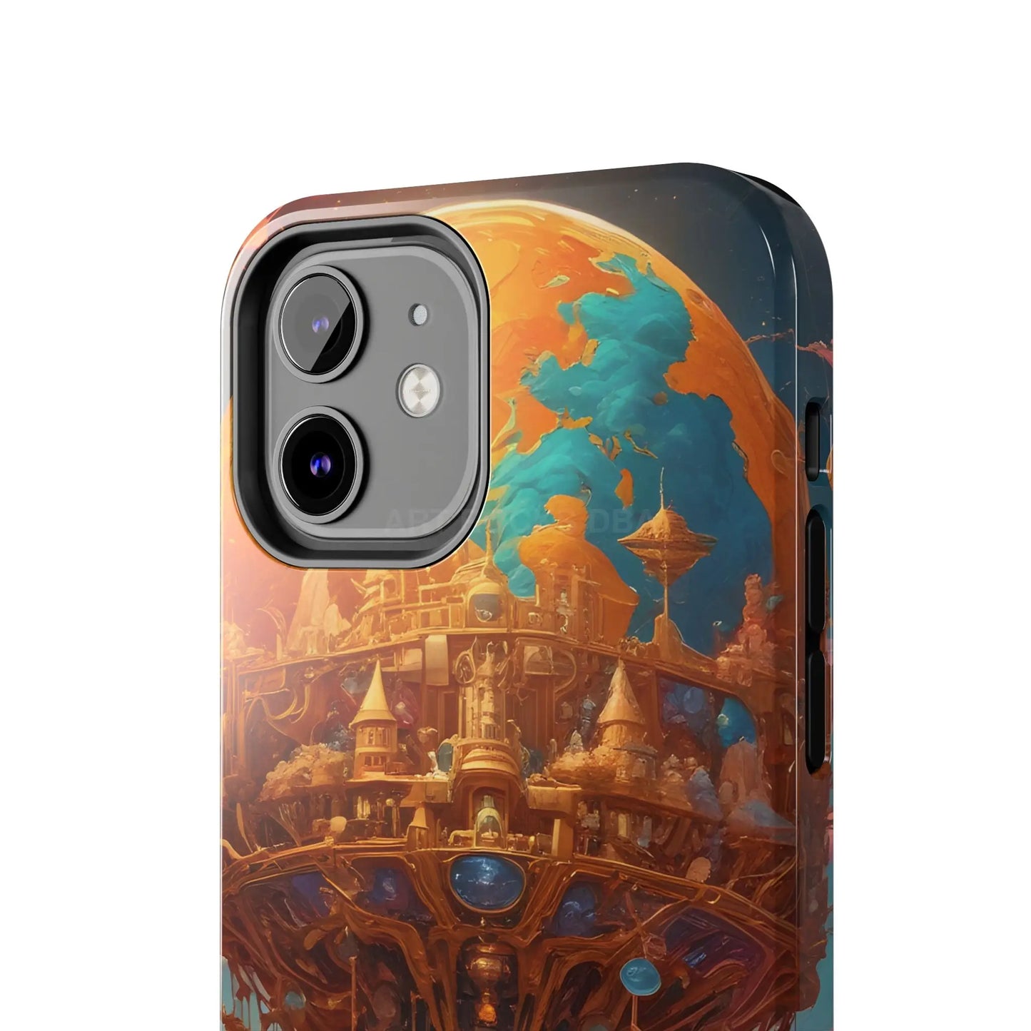 Fantasy Golden World Phone Case Durable Phone Cover Unique Artwork Case Gift for Gamers Cosmic Aesthetic Phone